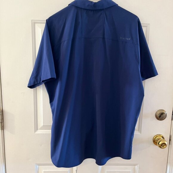 2 marmot  Men's Blue/Rust Northgate Peak UPF Protection Shirt Sz XL - Picture 5 of 16